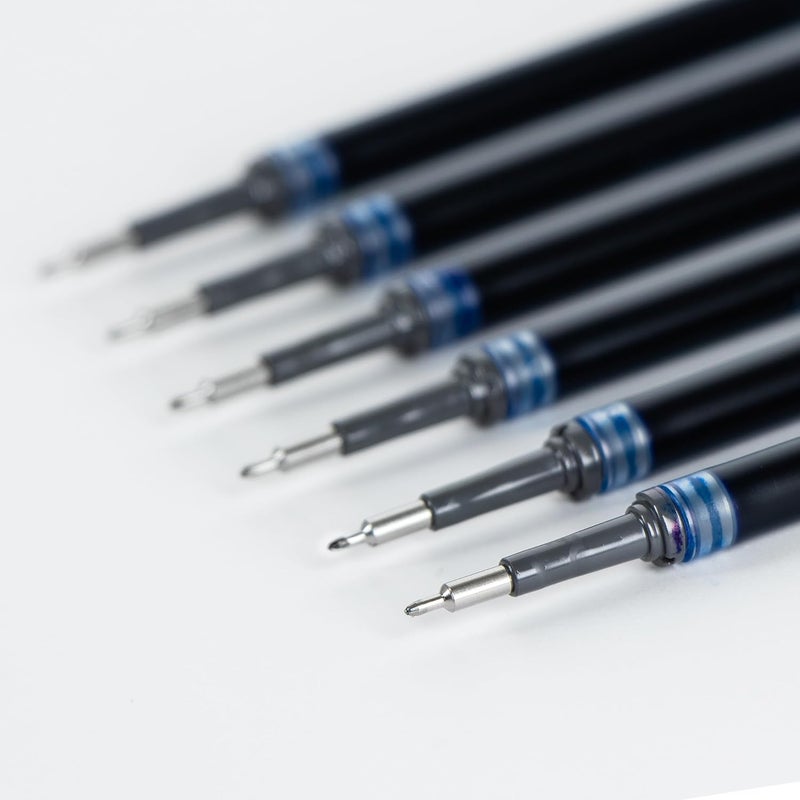 Pentel Refill Ink - for EnerGel Gel Pen, 0.5mm Needle Tip, Fine, Blue Ink, Pack of 6 Refills (LRN5-6C) - Image 5